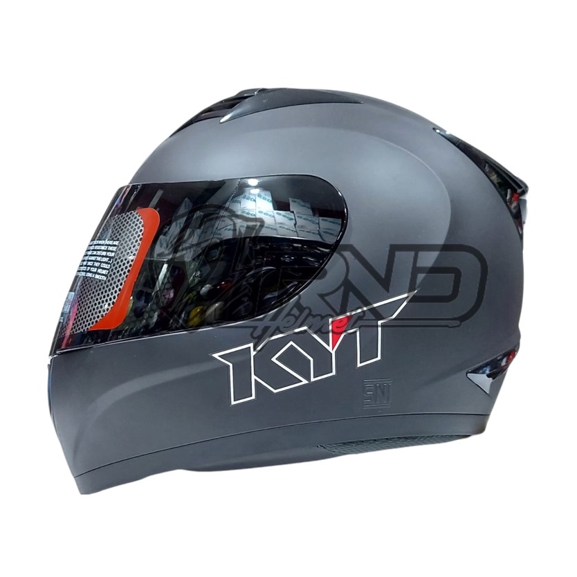 Helm KYT R10 Solid Hitam Doff Full Face SNI DOT