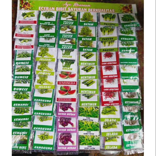 Benih Bibit tanaman buah dan sayur 1 benih
