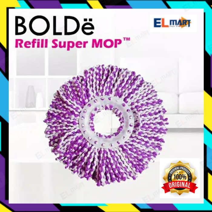 Refill Super mop BOLDe kain pel microfiber Asli refil orginal