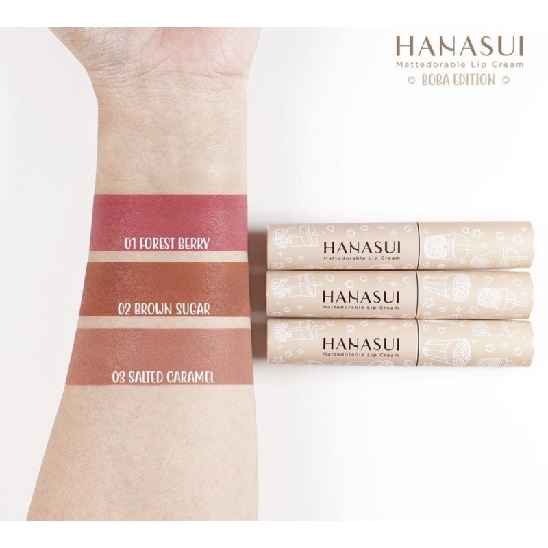 Hanasui Mattedorable Lip Cream BOBA EDITION