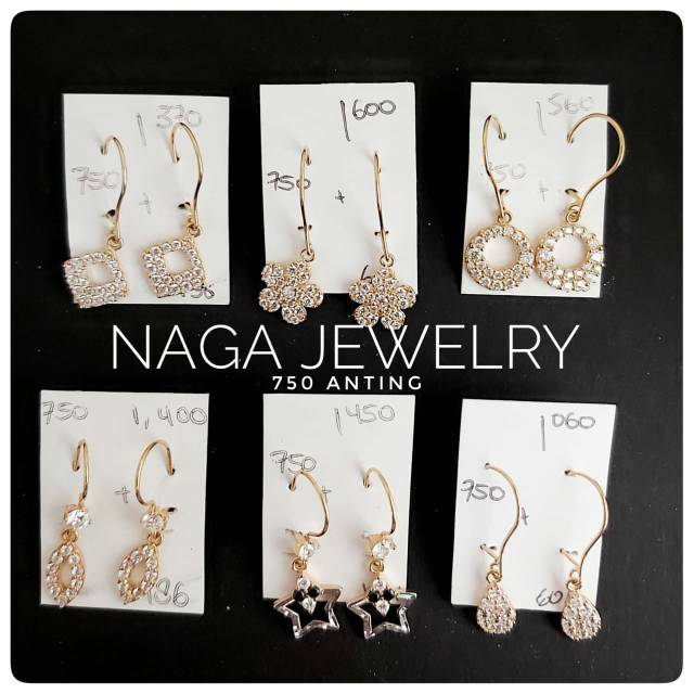 ANTING-ANTING EMAS TUA KADAR 750