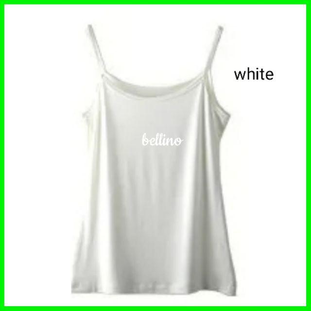 Tanktop Tali Wanita Fit to XL Viorano Supersoft Camisol Tali Kecil Lembut Singlet Cewek Allsize-putih