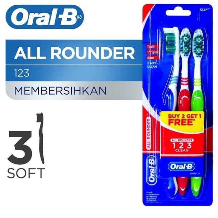 Oral B SIKAT GIGI 123 All Rounder Clean isi 3PC