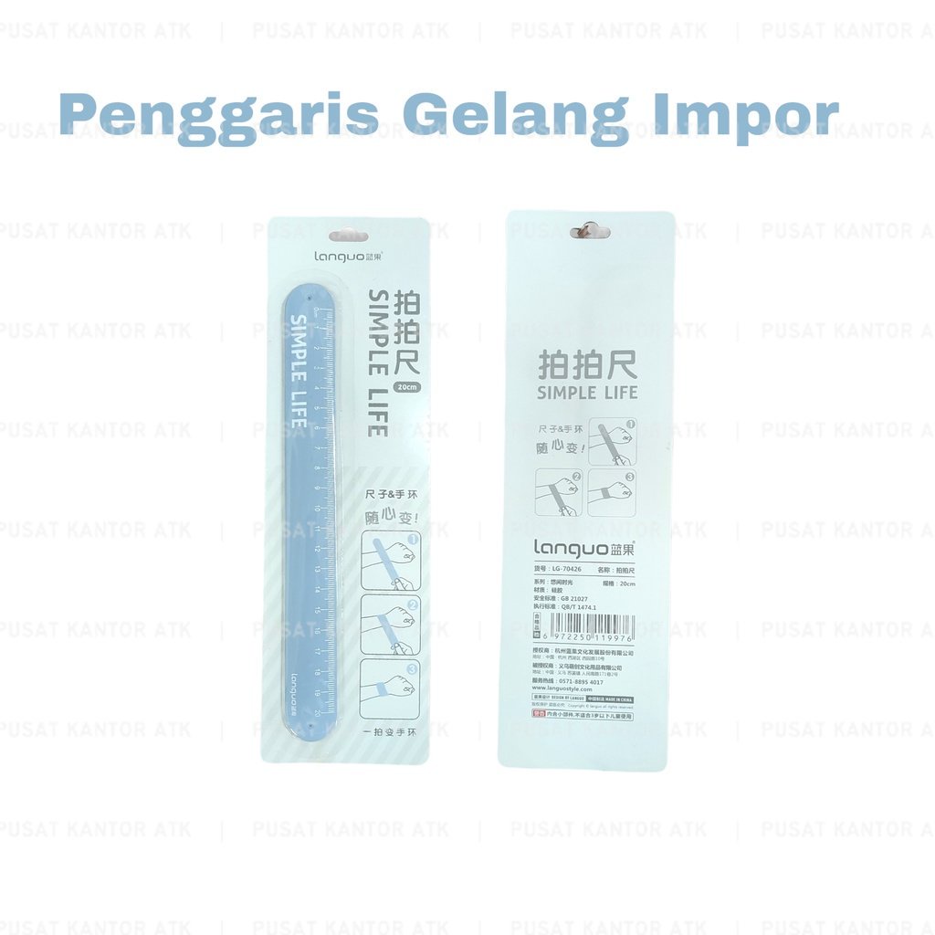 

Penggaris Mistar Gelang Besi Impor LANGUO Simple Life 20 cm Ruler Mainan Gelang Bangle fancy Hadiah Gift Lucu Jual Satuan