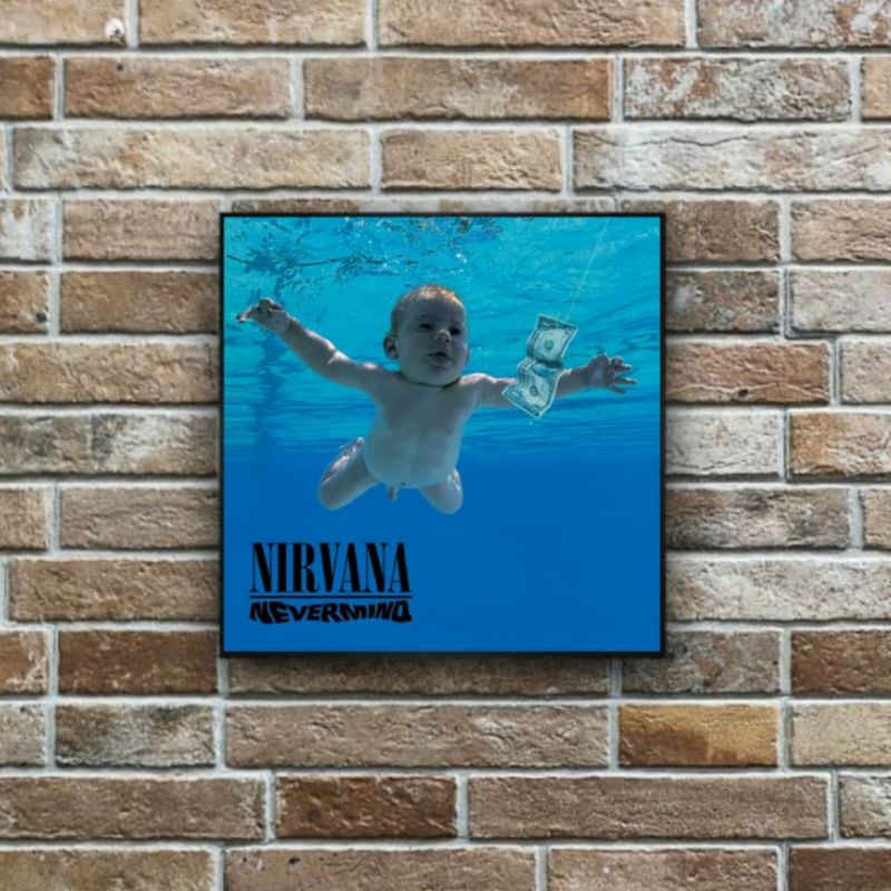 hiasan dinding poster kayu walldecor band nirvana
