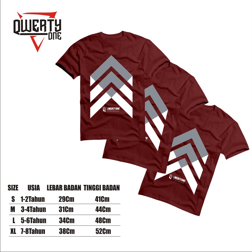 Kaos Anak Distro Maroon 1-10 tahun