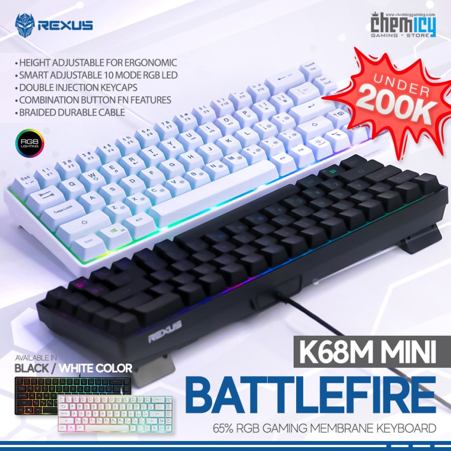 Rexus Battlefire K68M Mini RGB Gaming Keyboard