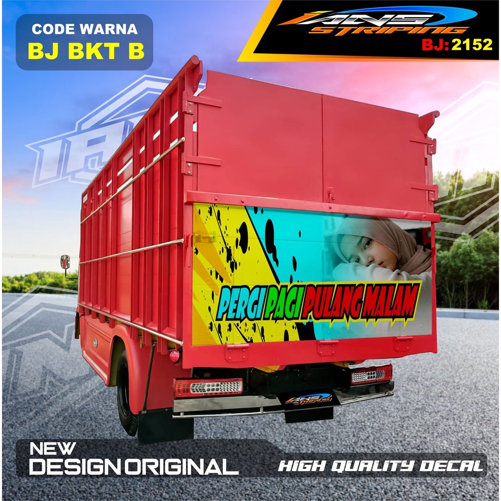 STIKER DECAL PINTU BAK BELAKANG TRUK KEREN / VARIASI STIKER BAK BELAKANG TRUK TERMURAH / STIKER PINTU BELAKANG