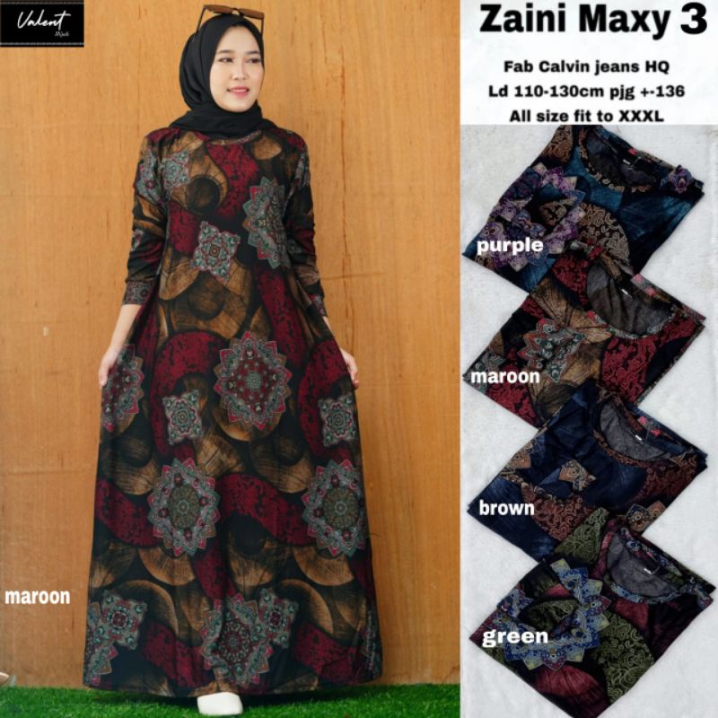 NEW GAMIS WANITA ZAINI MAXY 3 BY VALENT