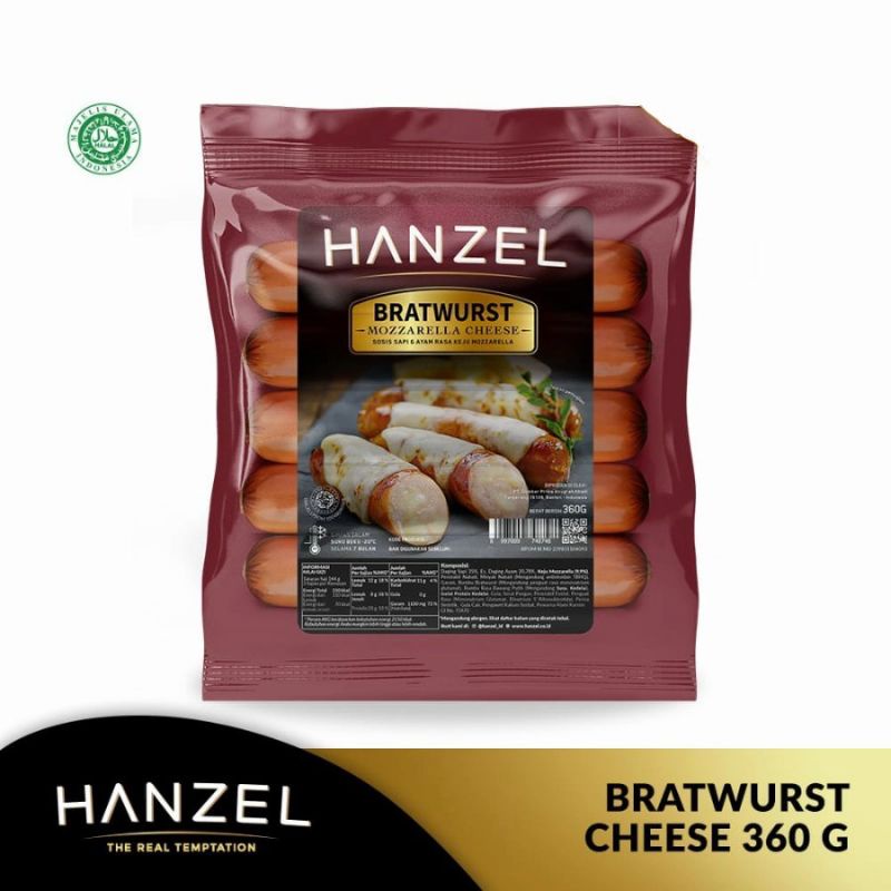 

Hanzel Sosis Bratwurst Mozzarella Cheese 360gr