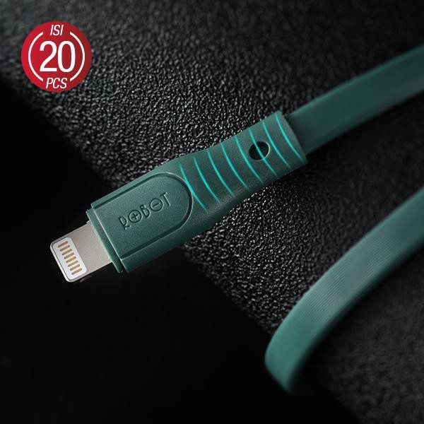 ROBOT RGL100 Kabel Data Lightning 2.1A 1M Data Cable For Iphone（isi 20 pcs）- Garansi Resmi 1 Tahun