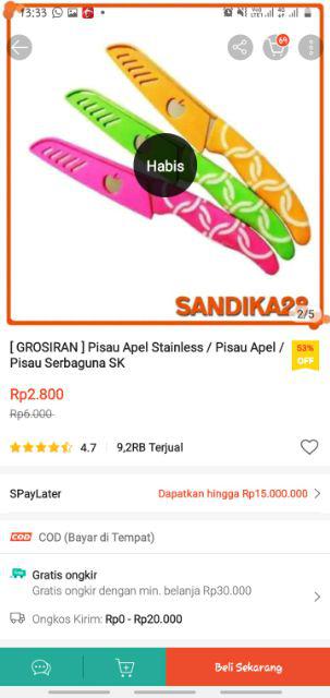 [ Grosiran ] Pisau Apel Stainless / Pisau Apel / Pisau Serbaguna Sk