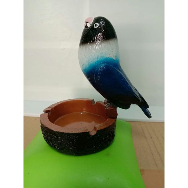 asbak burung lovebird, patungburung, asbaklb