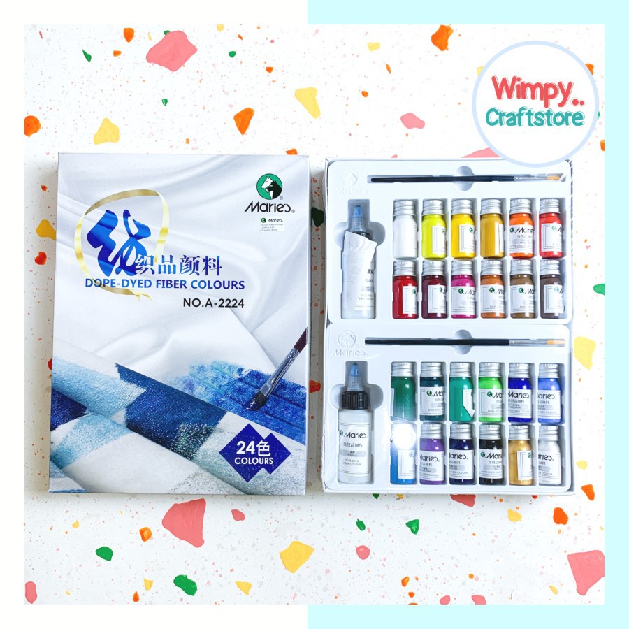 

Cat Kain Dope Set Fiber Colours Maries Bahan Craft Cat Textile Akrilik
