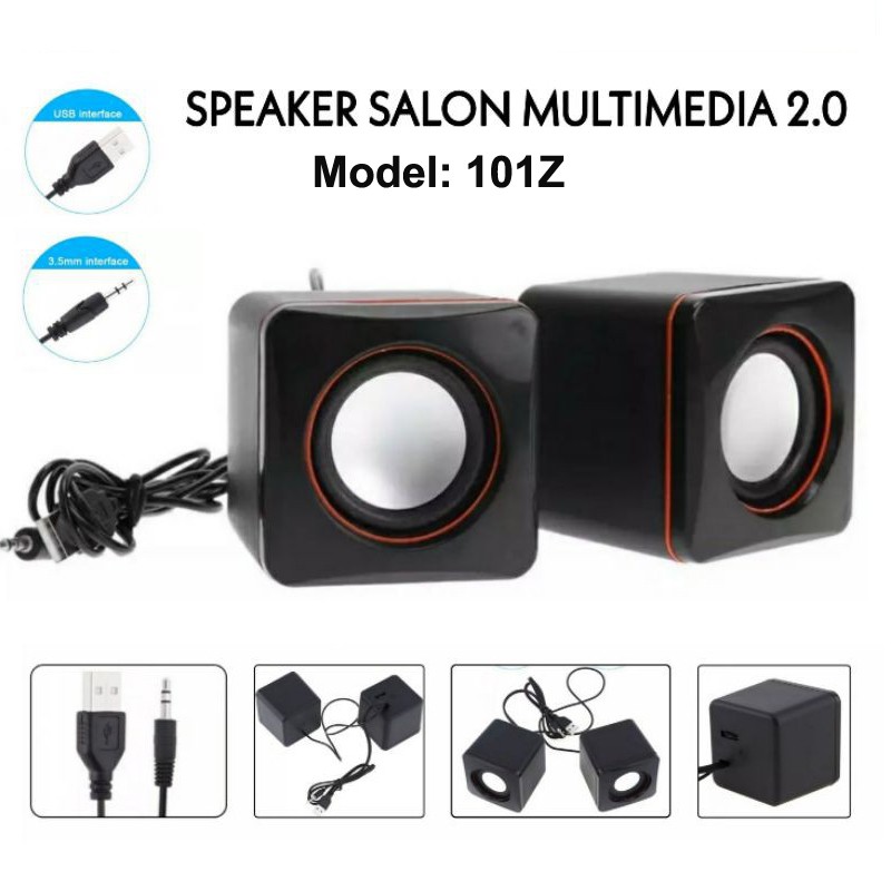 Speaker laptop gaming pc bass murah usb 2.0 Multimedia 101z/ Speaker PC laptop/Speaker Suara besar Qualitas Bagus.