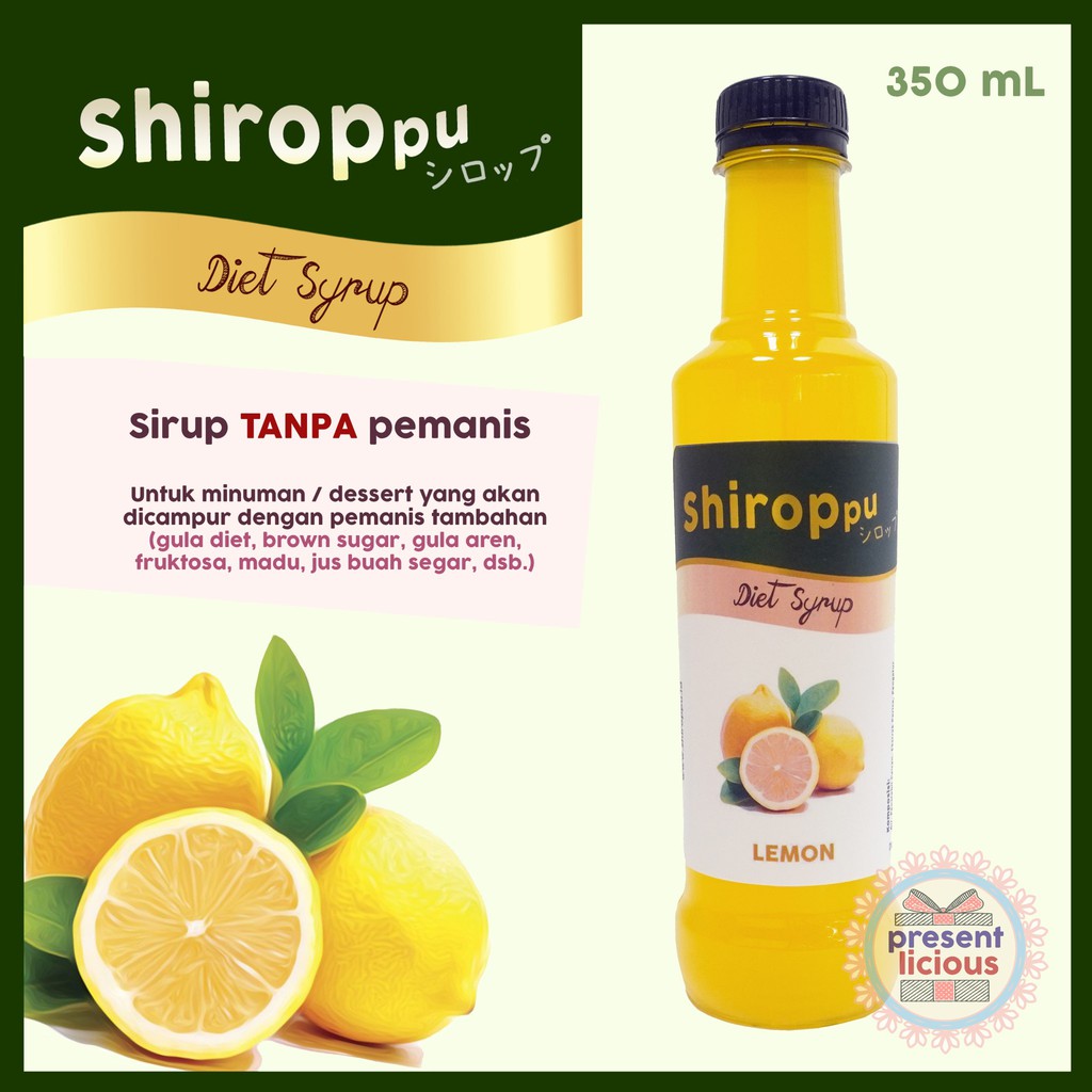 

Lemon | Shiroppu Diet Syrup 350 mL | Sirup Rasa Jeruk Nipis Tanpa Pemanis