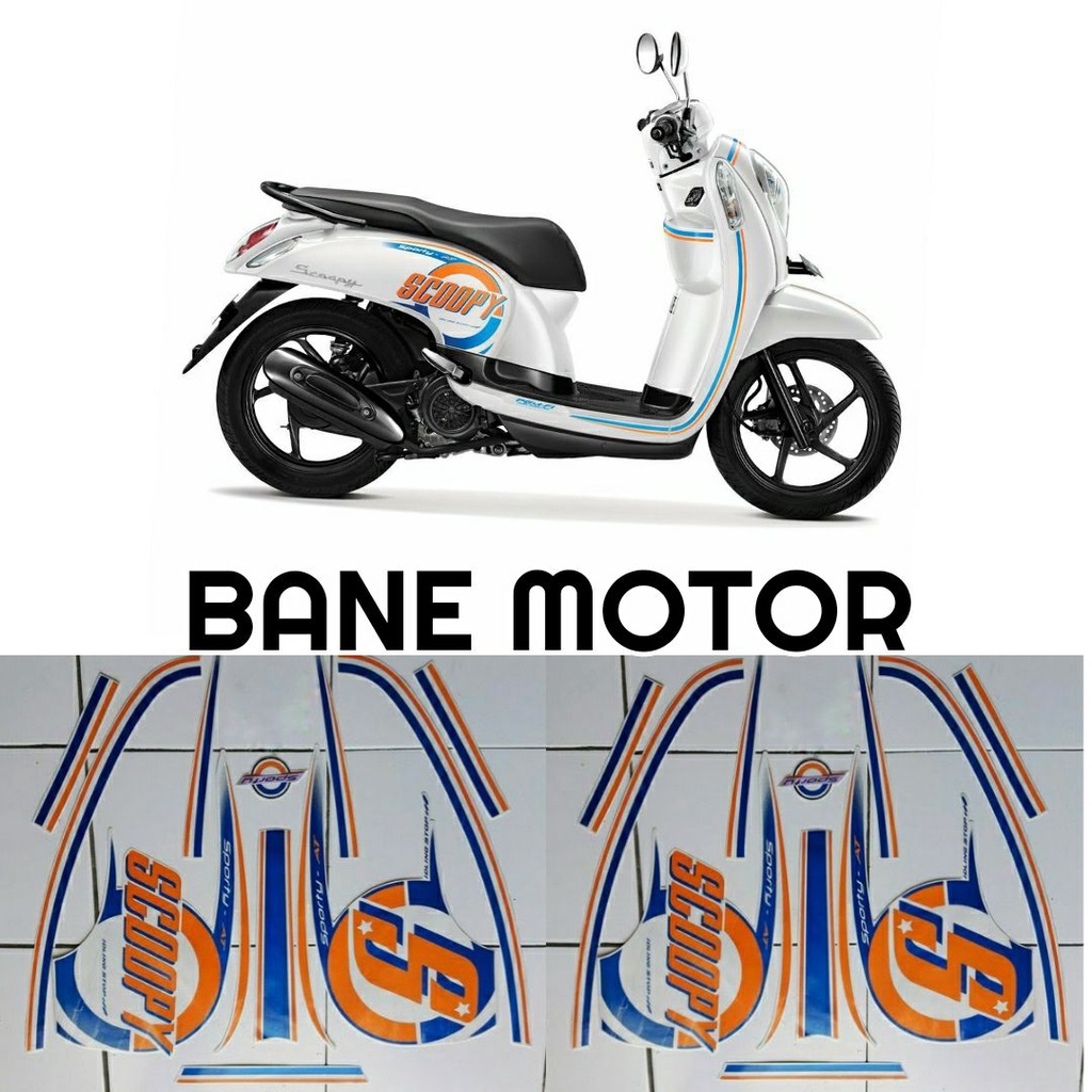 striping motor scoopy fi 2016 putih - stiker body honda scoopy fi putih - lis body scoopy