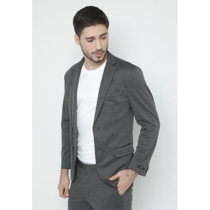 Barang Super Keren Jas Wedding Semi Wool Jas Pria Stelan Jas N KD865 Jobb Caderton-T2    Dark G