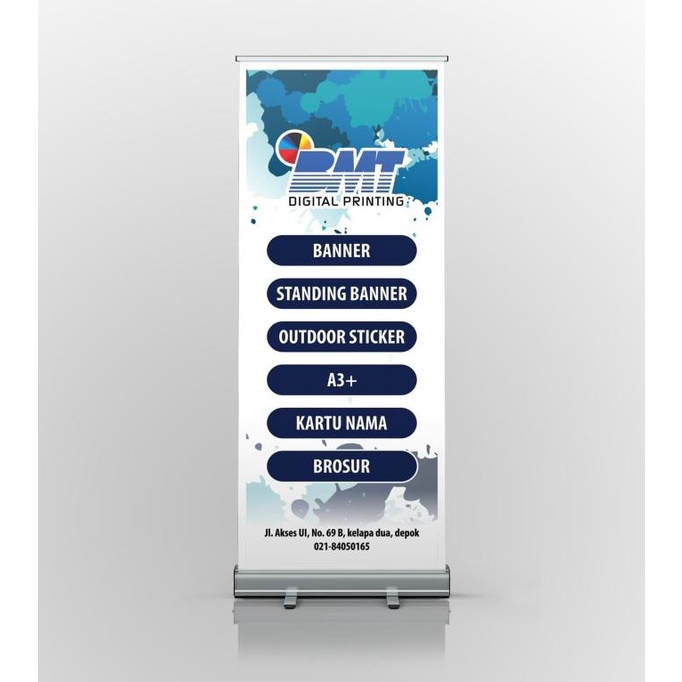 

Cetak RollUp Banner Standart, ukuran 60x160 cm - Murah Berkualitas