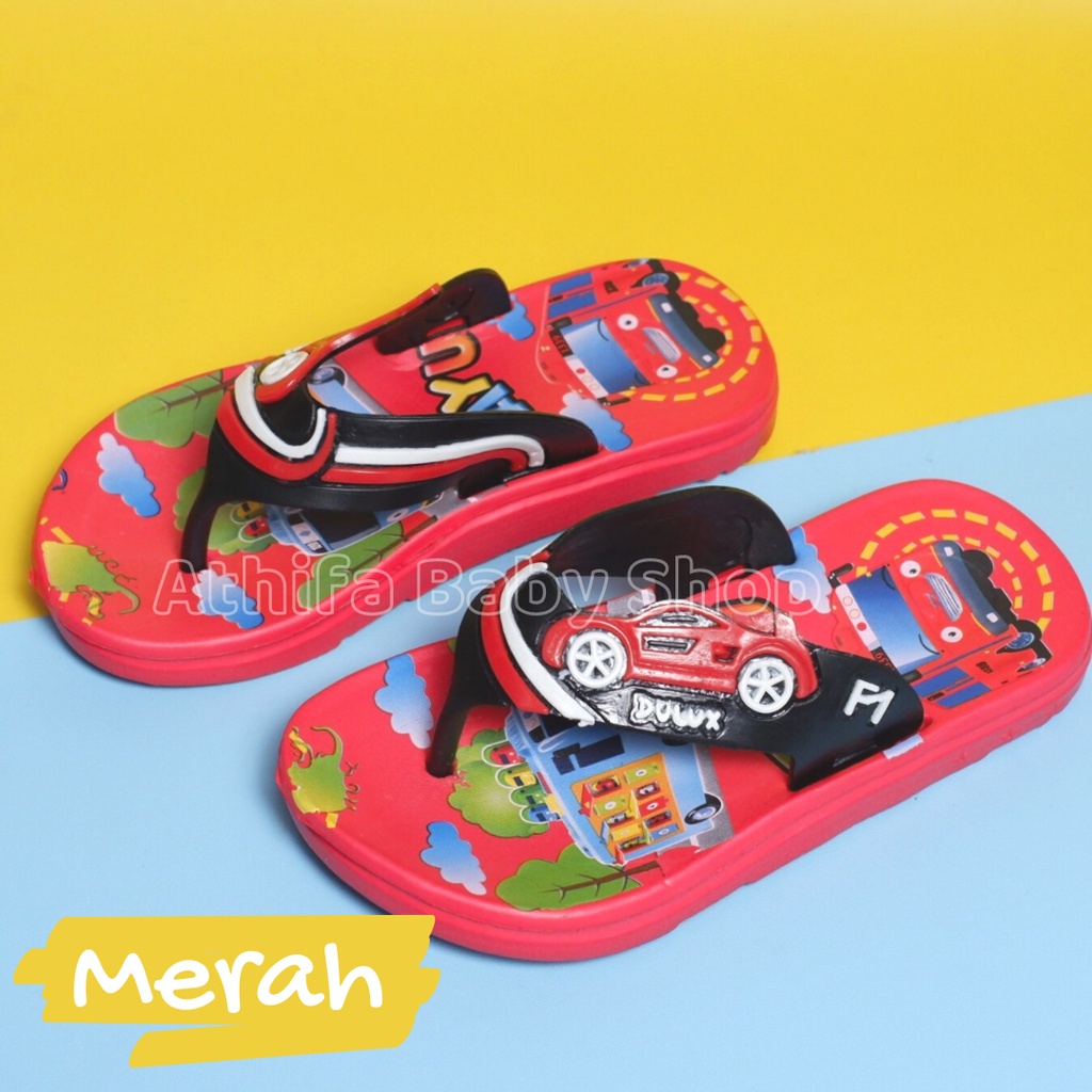 Sandal Jepit Anak Laki Cowo Cowok Sendal Japit Bayi Balita Karakter Tayo Umur Usia 2 3 4 5 Tahun Size 24-29