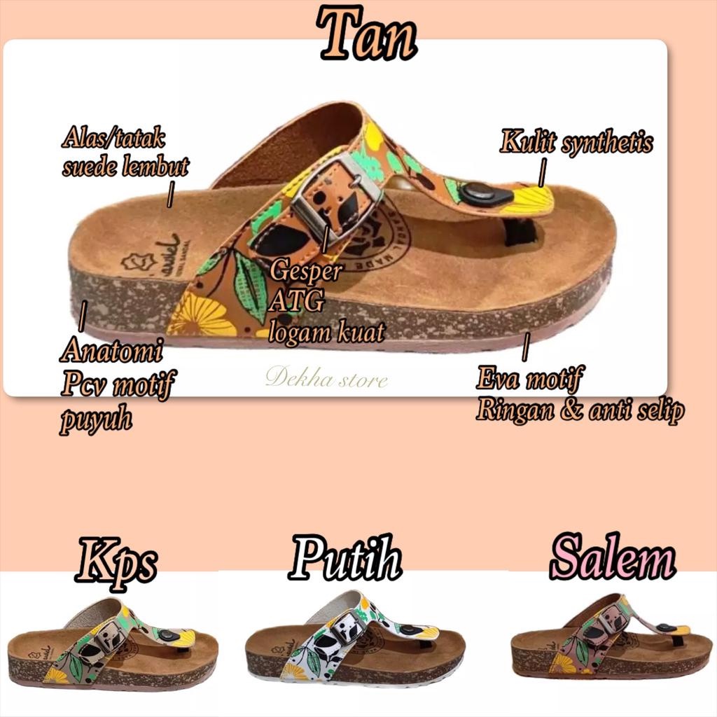 SANDAL JEPIT WANITA CARVIEL MOTIF BUNGA