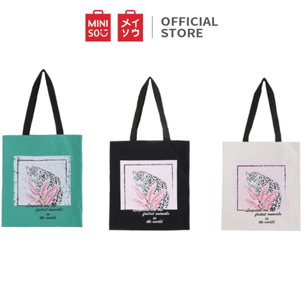 Miniso official Tas  Belanja Rainforest Leopard shopping  