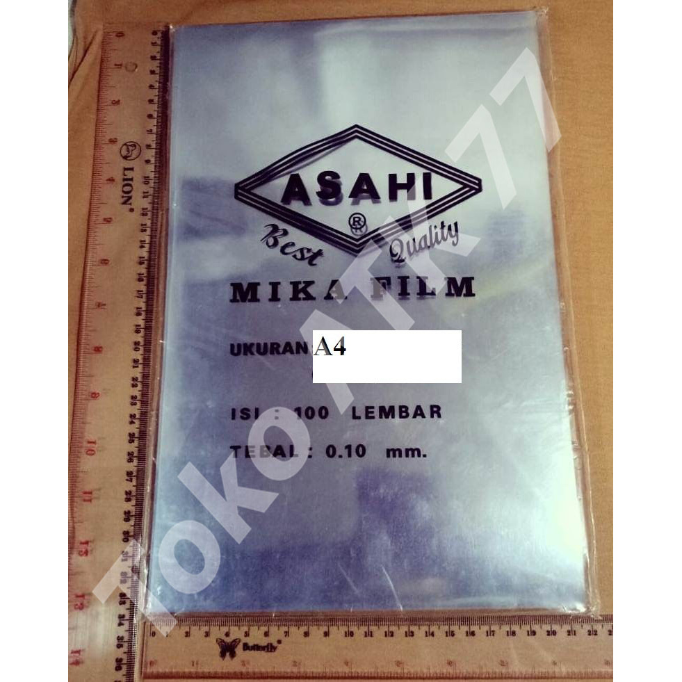 

Mica Clear Putih Bening merk Asahi ukuran A4 1pack = 100 lembar