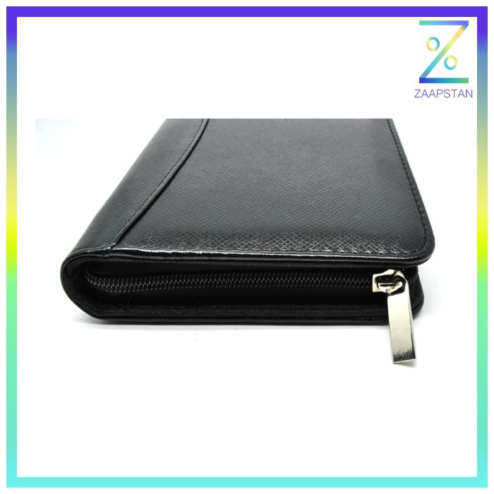 Buku Catatan Binder Note Cover Kulit with Kalkulator - Y8302 - Black