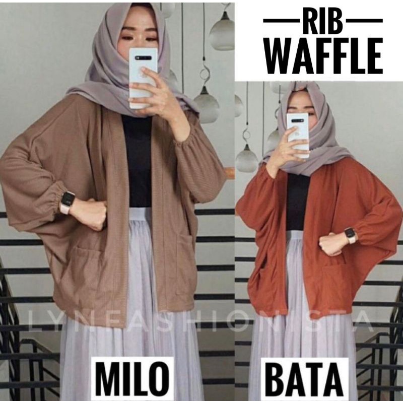 LYNFASHIONISTA-KARDIGAN JUMBO WANITA KANTONG BAHAN PREMIUM/RAISA