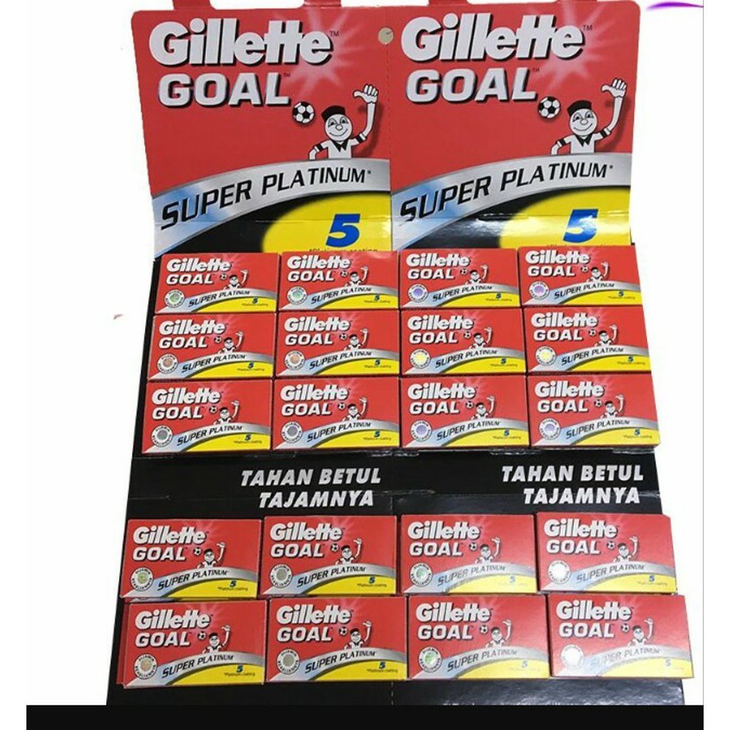 SILET GOAL MERAH SUPER PLATINUM ORIGINAL (1 PAK ISI 5 PCS)