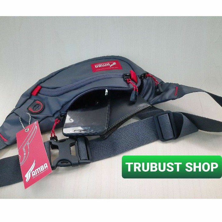 tas selendang waist bag selempang water proof abu AMBA NV-220