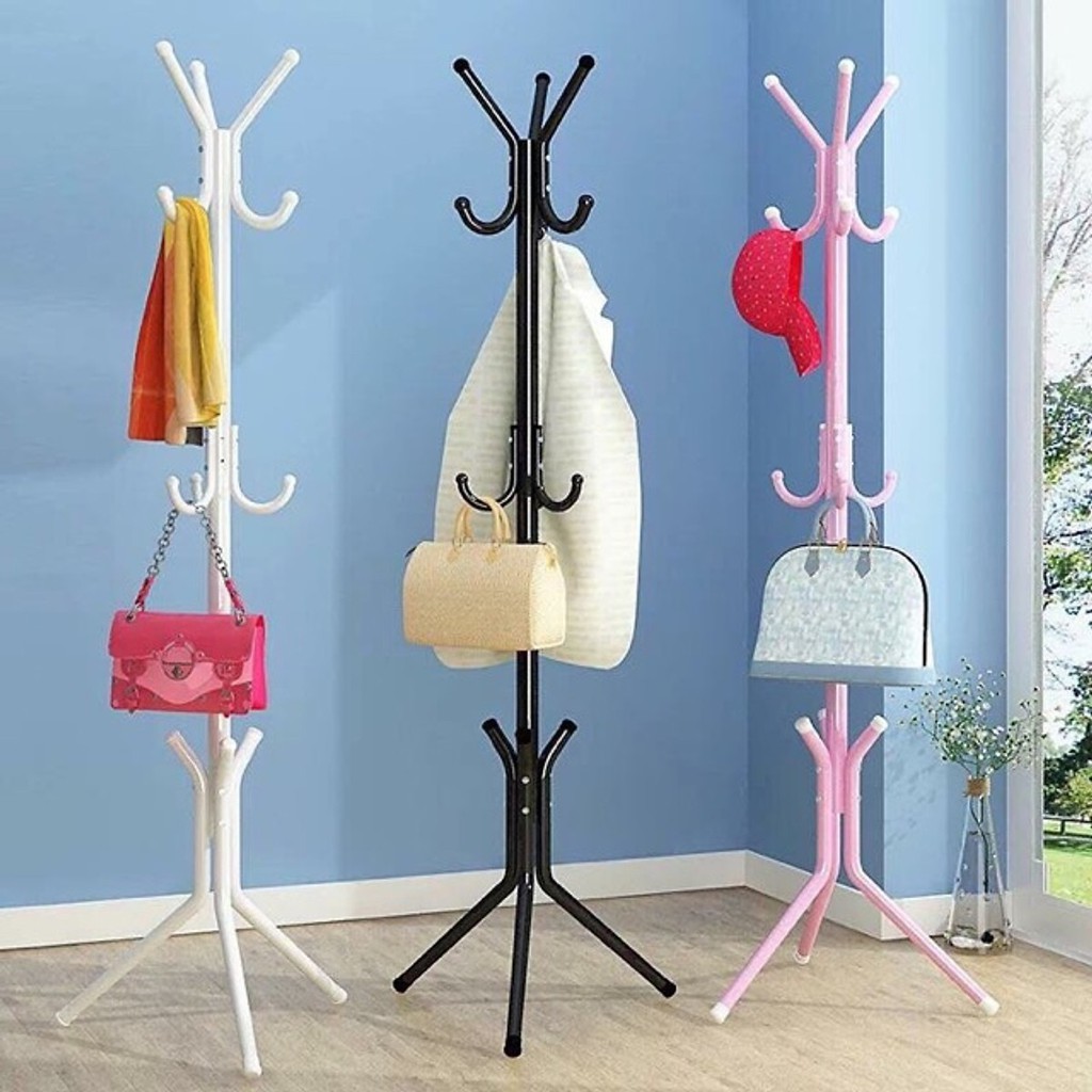 Shenar gantungan berdiri Gantungan topi dan Baju Stand Hanger Gantungan Baju Coat Rack Gantungan Tas Dan Topi Multifungsi