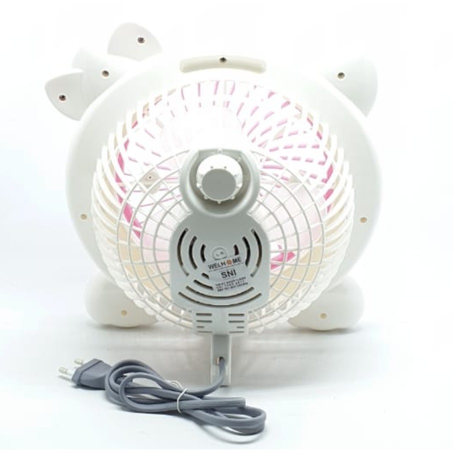 WH-170H Welhome Kipas Angin Hl Kty 10&quot; / Kipas Angin Listrik Karakter / Box Fan / Desk Fan