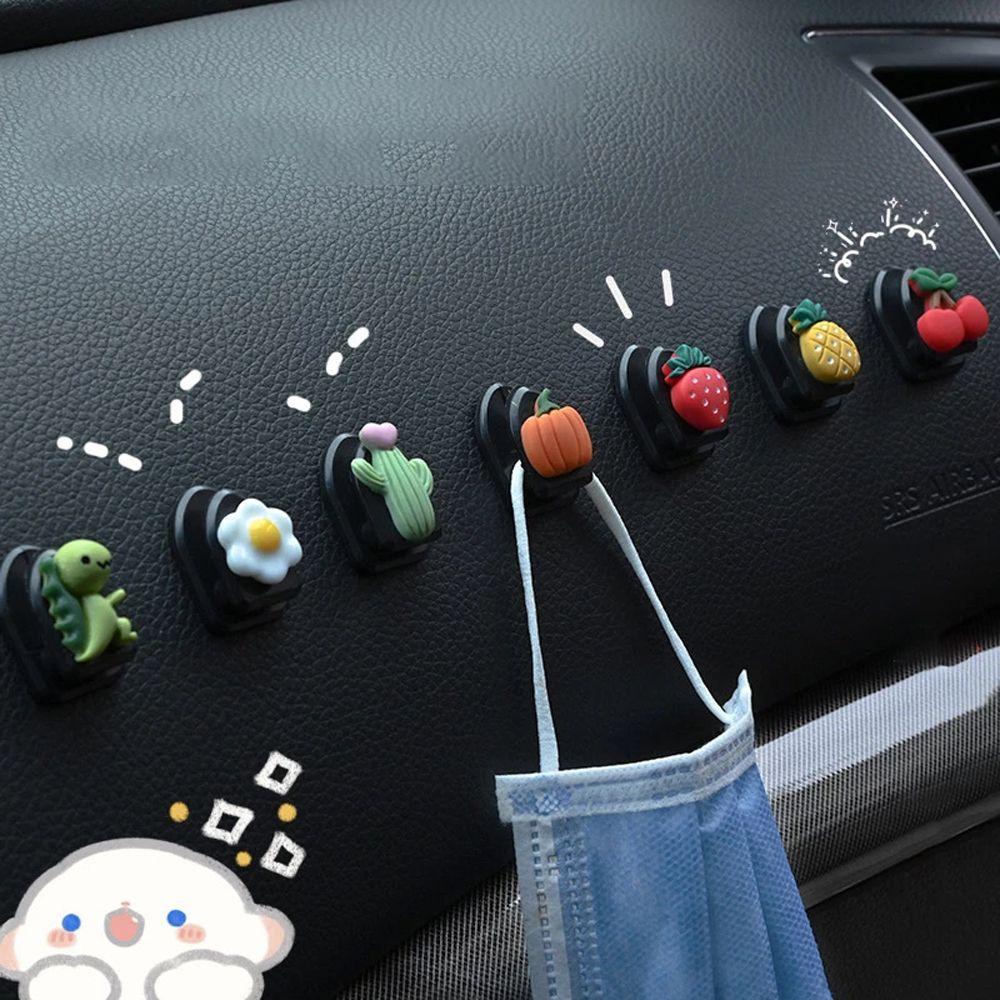 Agustina Kait Mobil Aksesoris Mobil Car Decor Storage Hooks Punching-free Hooks Organizer Hook Gantungan Dinding Kait Kartun Hook