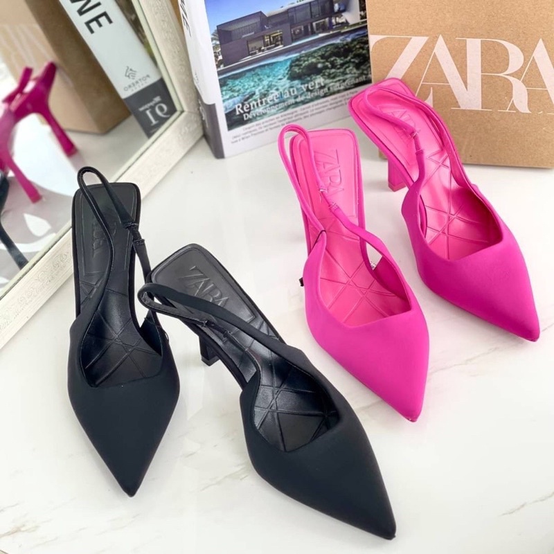 HEELS ZARA BLACK & PINK