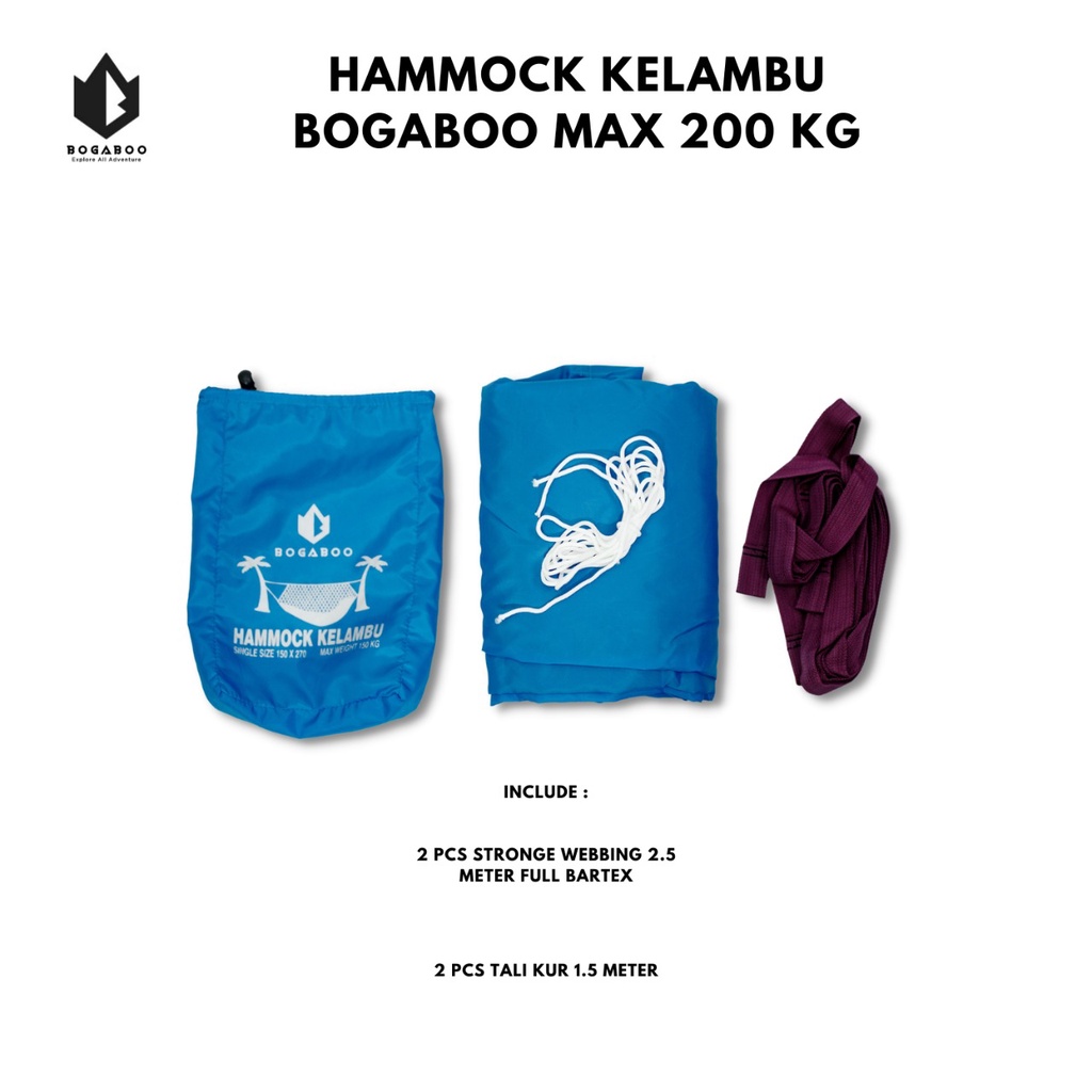 Hammock Kelambu Bogaboo 270x150 - Tempat Tidur Ayunan Gantung Kelambu