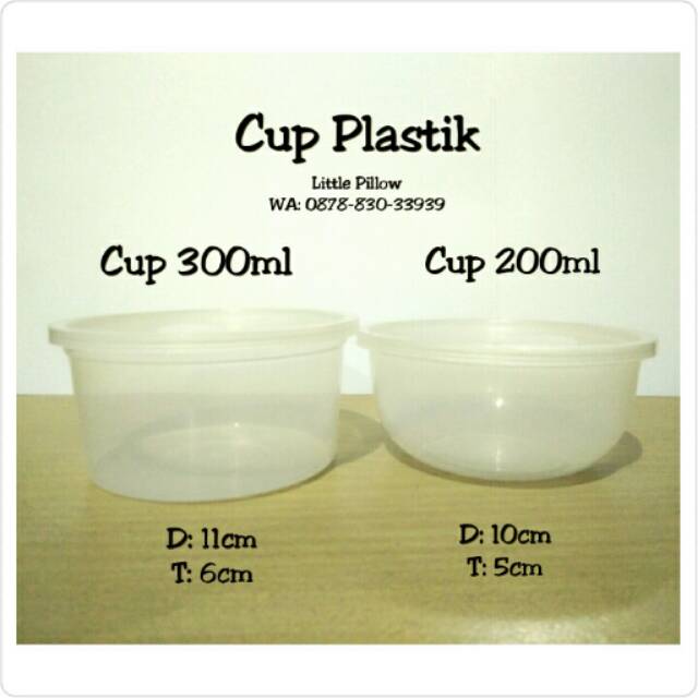 (ISI 25PCS CUP300ML)Cup plastik 300ml/Mangkok Plastik/Cup Puding/Cup