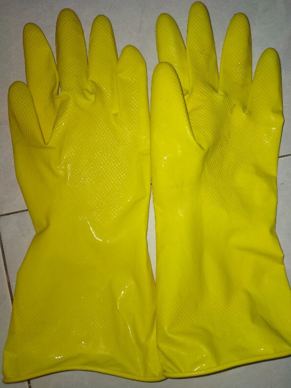 Termurah Fawi Fs-005 Sarung Tangan Latex/karet/glove Cuci Piring Ukuran L
