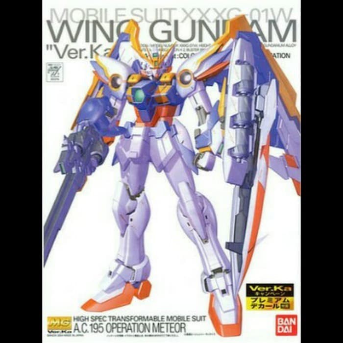 Gunpla MG Wing Ver Ka Gundam Bandai Special Premium Decal Edition