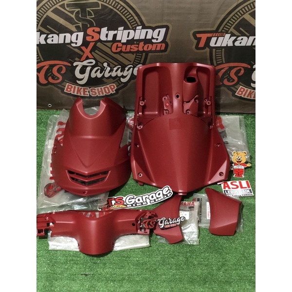 dek kasar mio soul warna merah terang dan merah hati atau gelap fullset merahnya saja