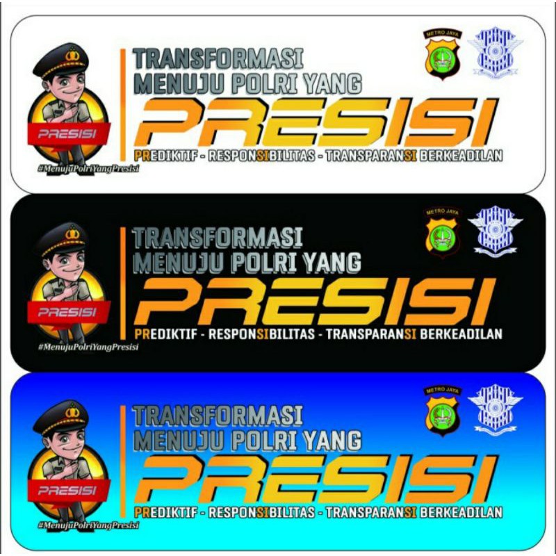 Jual STIKER VINYL POLRI PRESISI UK.30x10CM | Shopee Indonesia