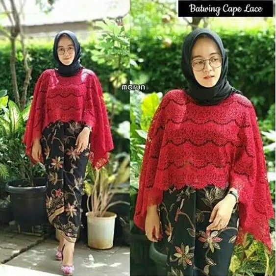 Atasan Cape Brukat Kelelawar Dengan Bahan Premium, Murah dan Istimewa