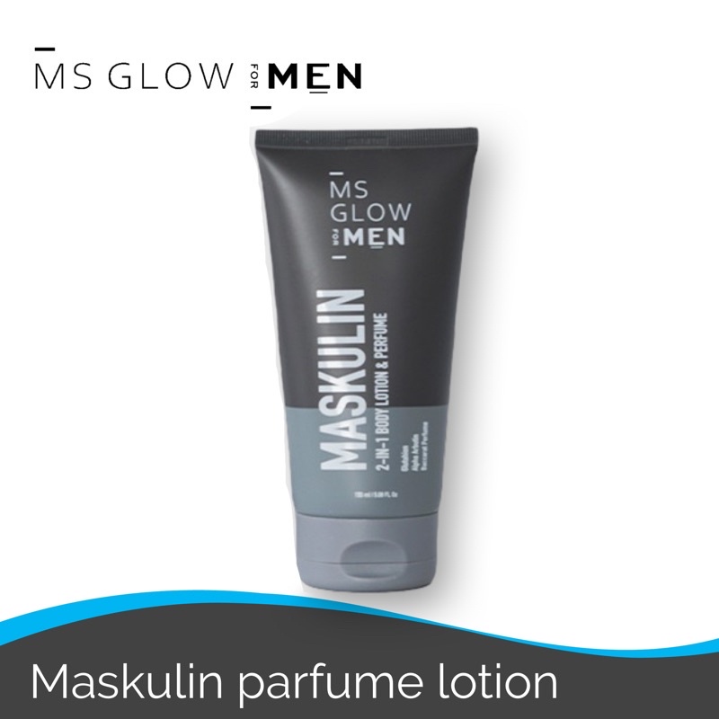 MS Glow for Men Maskulin 2 in 1 Body Lotion &amp; Parfume GIRLSNEED77 Mencerahkan Dan Meratakan Warna Kulit