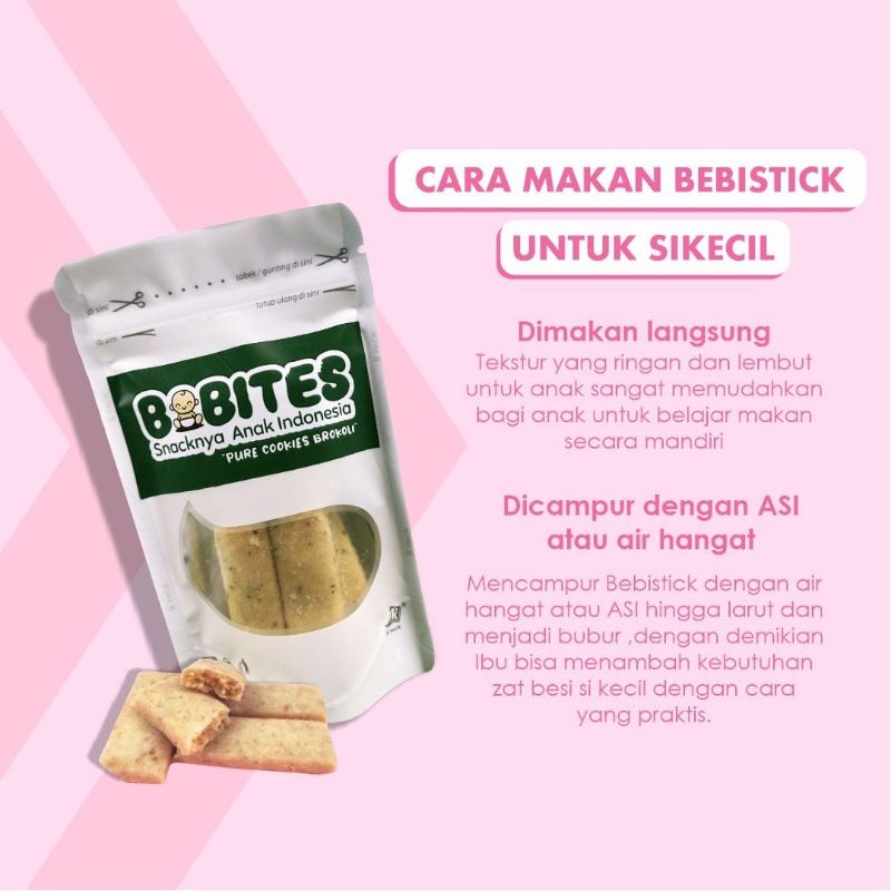 Biskuit Bayi Anti GTM, BB Booster Lumer dimulut, Tanpa MSG, Tanpa Pengawet Bebistick Snack Anak Sehat Makanan Bayi Organik Biskuit Bayi MPASI Yummybebi