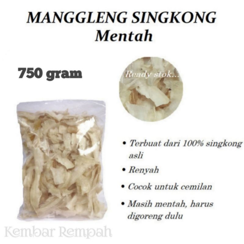 

Keripik singkong Manggleng singkong Krecek singkong mentah 750 gram