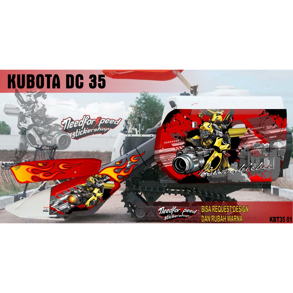 

STIKER DECAL KUBOTA DC 35 COMBINE HARVESTER DESAIN SUKA SUKA