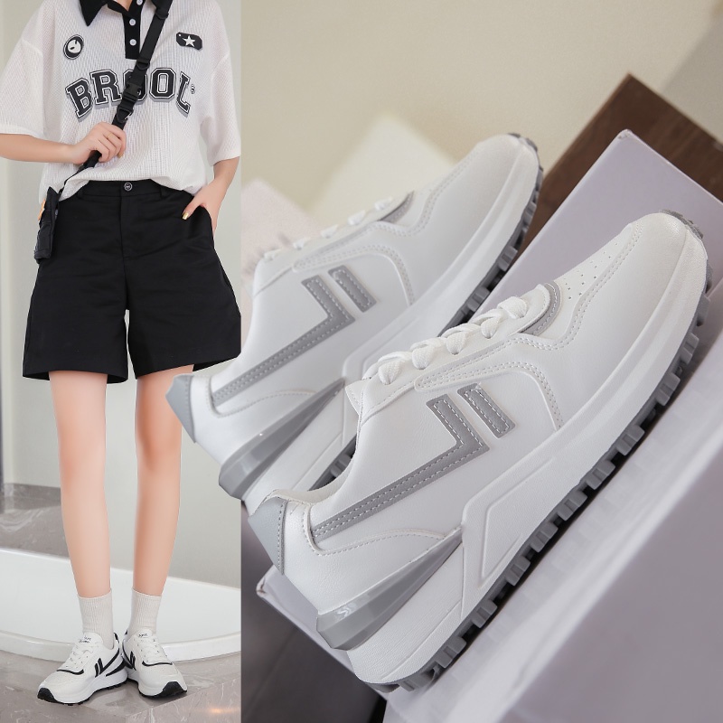 CaniKorea &quot;FREE BOX&quot; Haechan Sepatu Wanita Sneakers Kets Bertali Kasual Fashion Shoes Import Anti Slip Premium Quality 9158