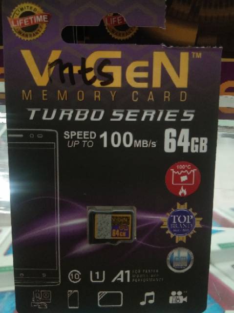 Memory Card MicroSD VGEN TURBO GARANSI SEUMUR HIDUP TERMURAH