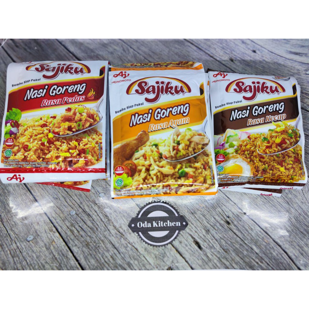 AJINOMOTO SAJIKU BUMBU SIAP PAKAI NASI GORENG RASA PEDAS RASA AYAM RASA KECAP 20gr