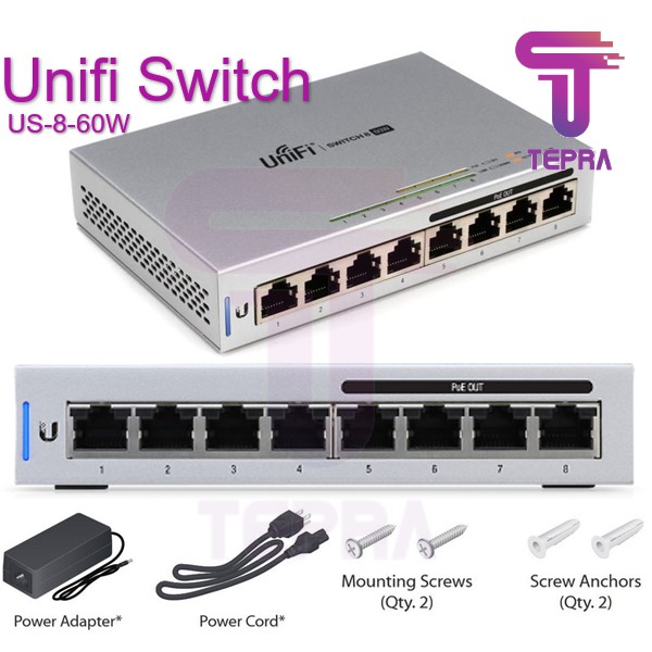 Ubiquiti US-8-60W Unifi Switch Managed 8Port Gigabit 60Watt